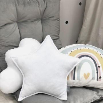 Pernuta patut bebe din velur Steluta alba